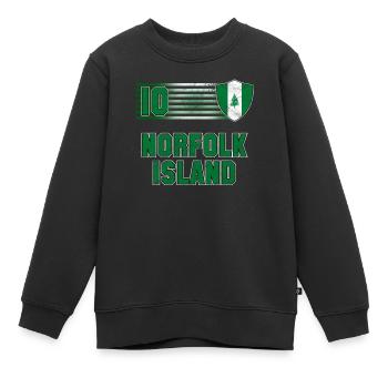 Île Norfolk - Sweat Premium enfant bio - noir - Devant - AI Model Kid Female (0cm)