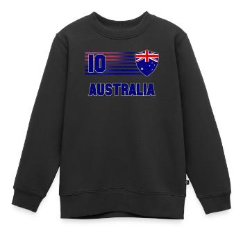 Australien - Kinder Premium Organic Sweatshirt - Schwarz - Vorne - AI Model Kid Female (0cm)