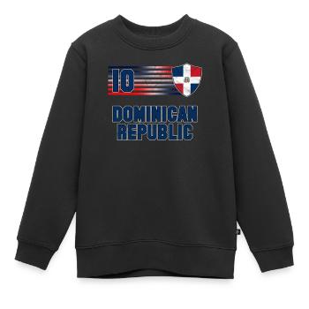 Dominikanische Republik - Kinder Premium Organic Sweatshirt - Schwarz - Vorne - AI Model Kid Female (0cm)