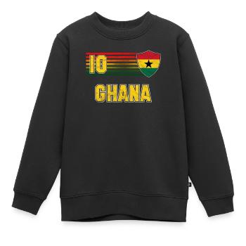 Ghana - Kinder Premium Organic Sweatshirt - Schwarz - Vorne - AI Model Kid Female (0cm)