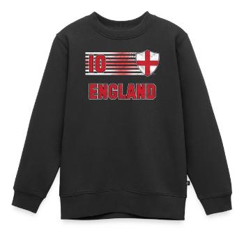 England - Kinder Premium Organic Sweatshirt - Schwarz - Vorne - AI Model Kid Female (0cm)