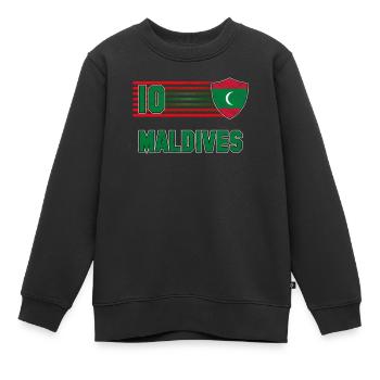 Maldives - Sweat Premium enfant bio - noir - Devant - AI Model Kid Female (0cm)