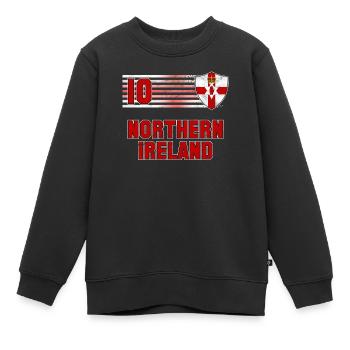 Nordirland - Kinder Premium Organic Sweatshirt - Schwarz - Vorne - AI Model Kid Female (0cm)