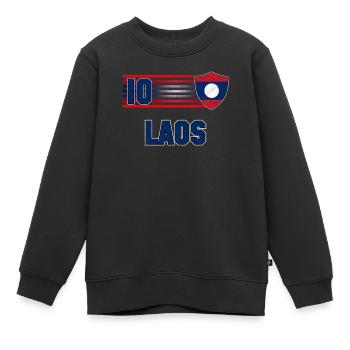 Laos - Kinder Premium Organic Sweatshirt - Schwarz - Vorne - AI Model Kid Female (0cm)