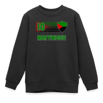 Martinique - Sweat Premium enfant bio - noir - Devant - AI Model Kid Female (0cm)
