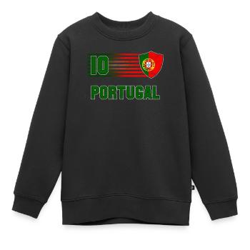 Portugal - Kinder Premium Organic Sweatshirt - Schwarz - Vorne - AI Model Kid Female (0cm)