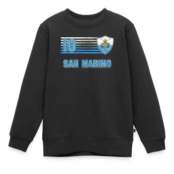 San Marino - Kinder Premium Organic Sweatshirt - Schwarz - Vorne - AI Model Kid Female (0cm)