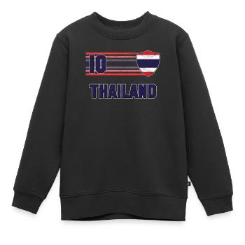 Thailand - Kinder Premium Organic Sweatshirt - Schwarz - Vorne - AI Model Kid Female (0cm)