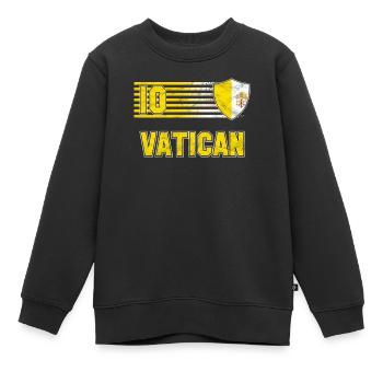 Vatikan - Kinder Premium Organic Sweatshirt - Schwarz - Vorne - AI Model Kid Female (0cm)