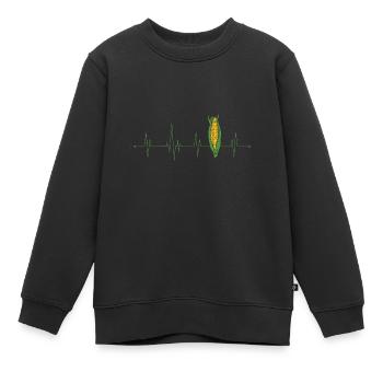 Mais Heartbeat - Kinder Premium Organic Sweatshirt - Schwarz - Vorne - AI Model Kid Female (0cm)