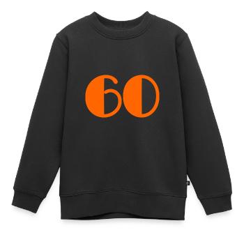 60. 60 JAHRE. 60-JÄHRIGES JUBILÄUM. JUBILÄUM 60 JAHRE - Kinder Premium Organic Sweatshirt - Schwarz - Vorne - AI Model Kid Female (0cm)