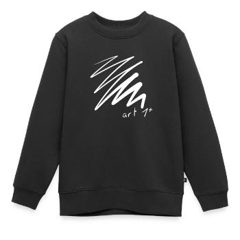 Kunst Linien - Kinder Premium Organic Sweatshirt - Schwarz - Vorne - AI Model Kid Female (0cm)