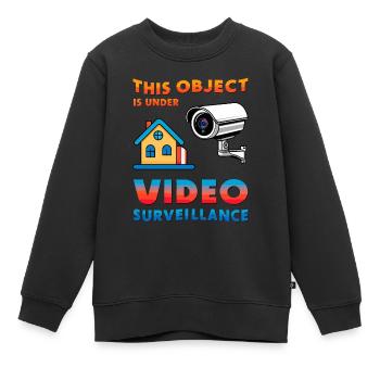 Objekt Überwachung - Kinder Premium Organic Sweatshirt - Schwarz - Vorne - AI Model Kid Female (0cm)