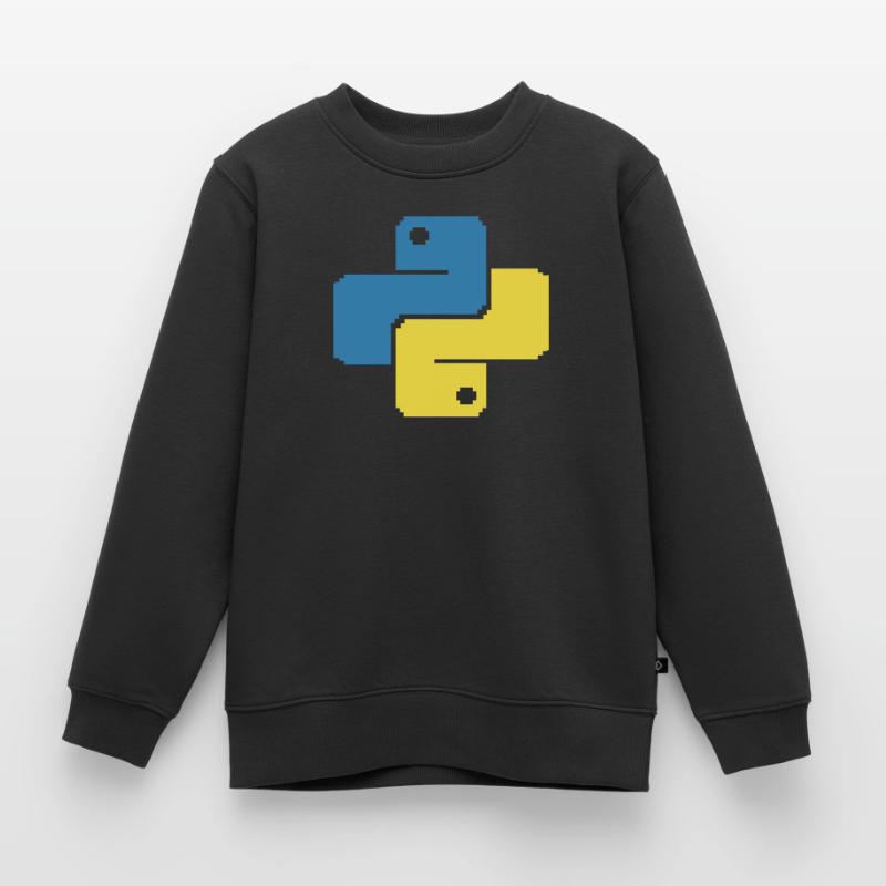 Python Pixelart Kinder Premium Organic Sweatshirt