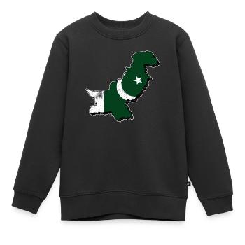Pakistan - Sweat Premium enfant bio - noir - Devant - AI Model Kid Female (0cm)
