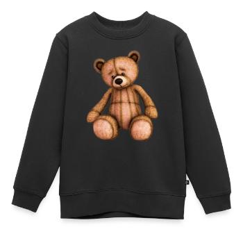 Teddybär - Kinder Premium Organic Sweatshirt - Schwarz - Vorne - AI Model Kid Female (0cm)