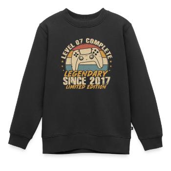 Level 7 Complete Legendär seit 2017 - Kinder Premium Organic Sweatshirt - Schwarz - Vorne - AI Model Kid Female (0cm)