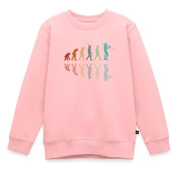 Trombonist Evolution - Kids Premium Organic Sweatshirt - rose - Front - AI Model Kid Female (0cm)