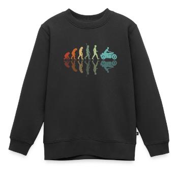 Motorradfahrer Entwicklung - Kinder Premium Organic Sweatshirt - Schwarz - Vorne - AI Model Kid Female (0cm)