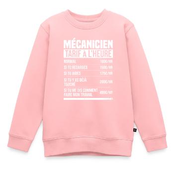 Mechaniker Stundensatz Humor Geschenkidee - Kinder Premium Organic Sweatshirt - Rosa - Vorne - AI Model Kid Female (0cm)