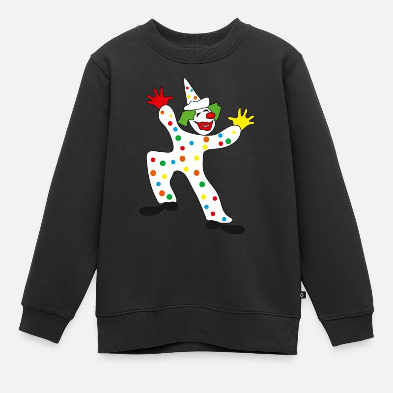 Clown - Kinder Premium Organic Sweatshirt - Schwarz