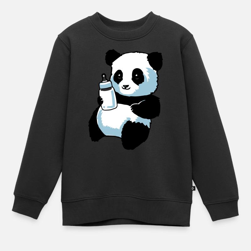 Panda Partnershirt - Baby - Kinder Premium Organic Sweatshirt - Schwarz