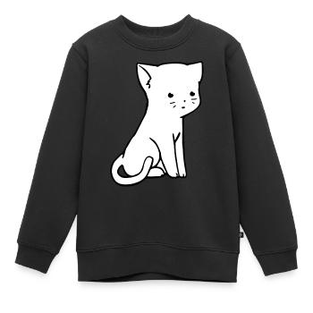 Cute cats design - Kids Premium Organic Sweatshirt - black - Front - AI Model Kid Female (0cm)