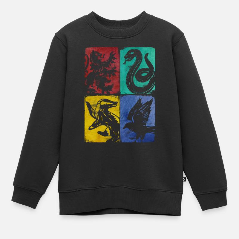 Harry Potter Maisons Poudlard - Sweat Premium enfant bio - noir