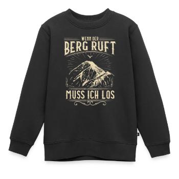 Bergsteiger / Gipfel / Alpen - Kinder Premium Organic Sweatshirt - Schwarz - Vorne - AI Model Kid Female (0cm)