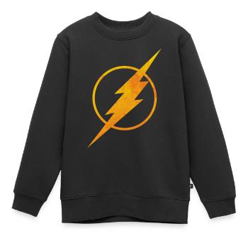 Justice League The Flash Logo - Kinder Premium Organic Sweatshirt - Schwarz - Vorne - AI Model Kid Female (0cm)