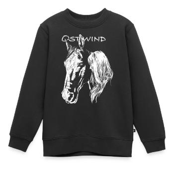 OSTWIND Aufbruch Nach Ora Pferdekopf Porträt - Kinder Premium Organic Sweatshirt - Schwarz - Vorne - AI Model Kid Female (0cm)