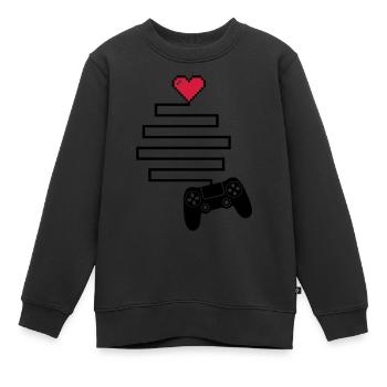 Love Connection (Gaming) - Kinder Premium Organic Sweatshirt - Schwarz - Vorne - AI Model Kid Female (0cm)