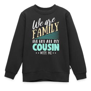 Cousin - Kinder Premium Organic Sweatshirt - Schwarz - Vorne - AI Model Kid Female (0cm)