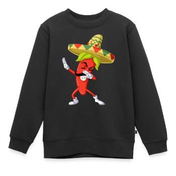 Poivre mexicain Hot Jalapeno Dab - Sweat Premium enfant bio - noir - Devant - AI Model Kid Female (0cm)