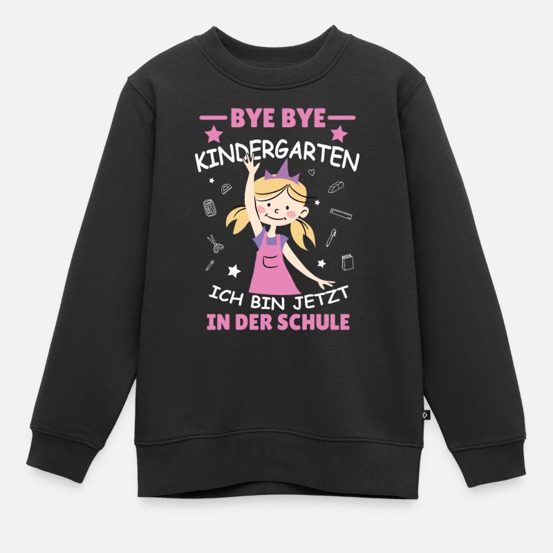 Schulkind - Kinder Premium Organic Sweatshirt - Schwarz