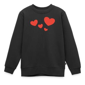 Cœurs de ballon - Sweat Premium enfant bio - noir - Devant - AI Model Kid Female (0cm)