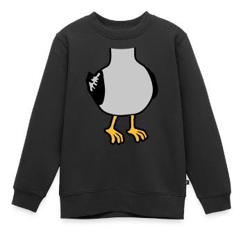 Mouette sans costume de tête - Sweat Premium enfant bio - noir - Devant - AI Model Kid Female (0cm)