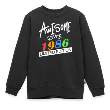 1986 - Jahrgang 1986 - Fantastisch seit 1986 - Kinder Premium Organic Sweatshirt - Schwarz - Vorne - AI Model Kid Female (0cm)