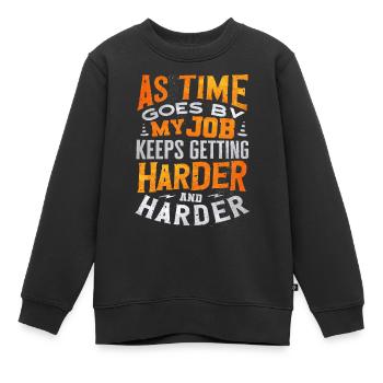 Concrete Finisher Concrete Mixer Construction Pun - Kids Premium Organic Sweatshirt - black - Front - AI Model Kid Female (0cm)