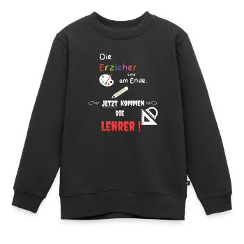 Grundschule Lustig Einschulung Motiv - Kinder Premium Organic Sweatshirt - Schwarz - Vorne - AI Model Kid Female (0cm)