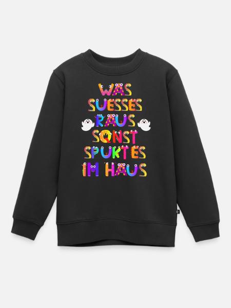 Conception de dicton d’Halloween - Sweat Premium enfant bio - noir