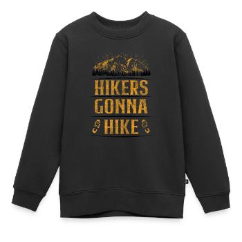 Wanderer Werden Wandern - Kinder Premium Organic Sweatshirt - Schwarz - Vorne - AI Model Kid Female (0cm)