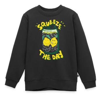SmileyWorld Getränk Mit Smiley-Zitronen - Kinder Premium Organic Sweatshirt - Schwarz - Vorne - AI Model Kid Female (0cm)