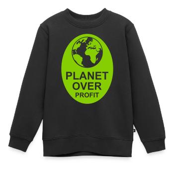 Planète sur le devis de profit - Sweat Premium enfant bio - noir - Devant - AI Model Kid Female (0cm)