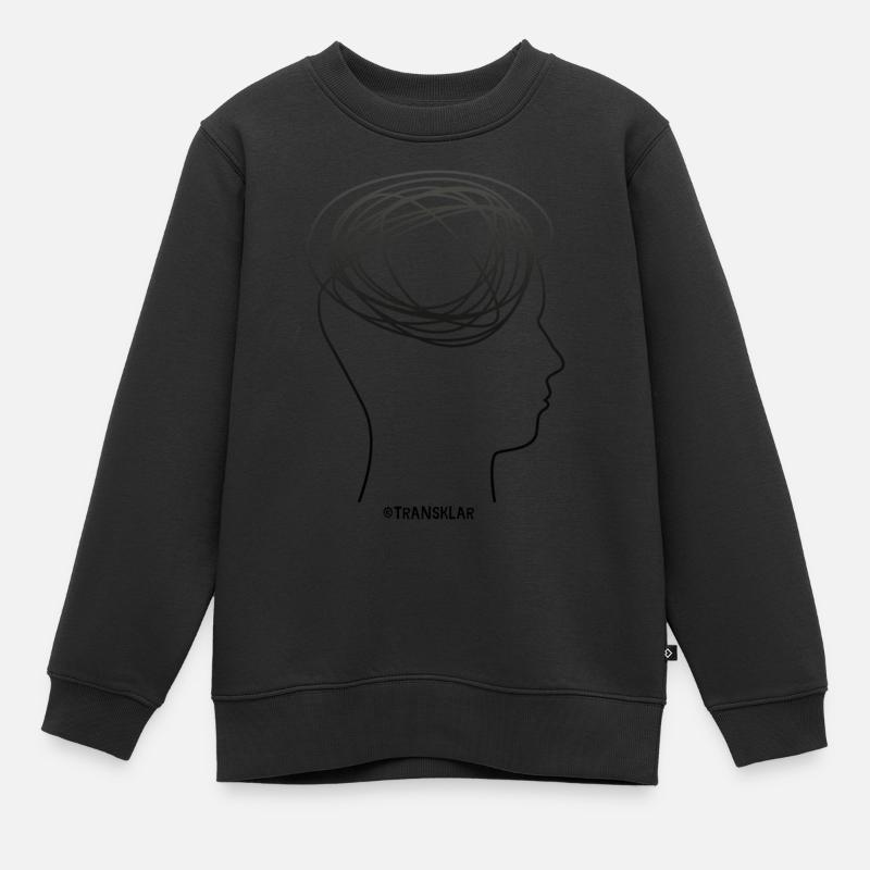 Denker:in - Kinder Premium Organic Sweatshirt - Schwarz