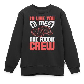 J’AIMERAIS QUE VOUS RENCONTRIEZ L’ÉQUIPAGE DES GOURMETS - Sweat Premium enfant bio - noir - Devant - AI Model Kid Female (0cm)