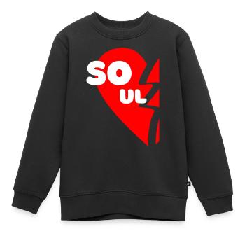 Soul Mate - Kinder Premium Organic Sweatshirt - Schwarz - Vorne - AI Model Kid Female (0cm)