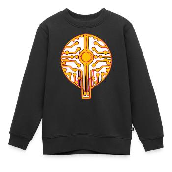 Nanochip - Kinder Premium Organic Sweatshirt - Schwarz - Vorne - AI Model Kid Female (0cm)