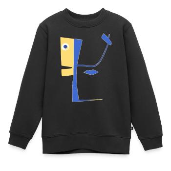 Unwirklicher Charakter - Kinder Premium Organic Sweatshirt - Schwarz - Vorne - AI Model Kid Female (0cm)