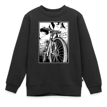 Hobby, Freizeitsport, Bike, Mountainbike, MTB - Kinder Premium Organic Sweatshirt - Schwarz - Vorne - AI Model Kid Female (0cm)